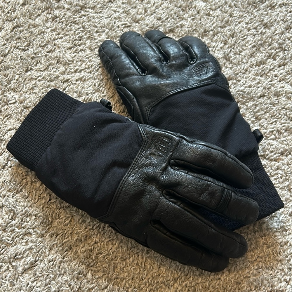 Black REI Leather Gloves, Unisex Size Medium